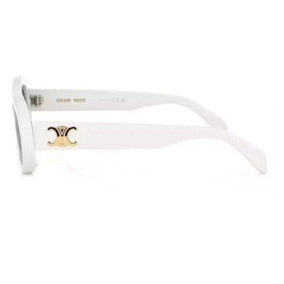 Celine CL40194U 25A Triomphe Oval Women Sunglasses White Frame - Picture 4 of 9